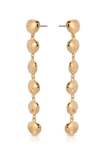Polished Pebble Linear Dangle Earrings