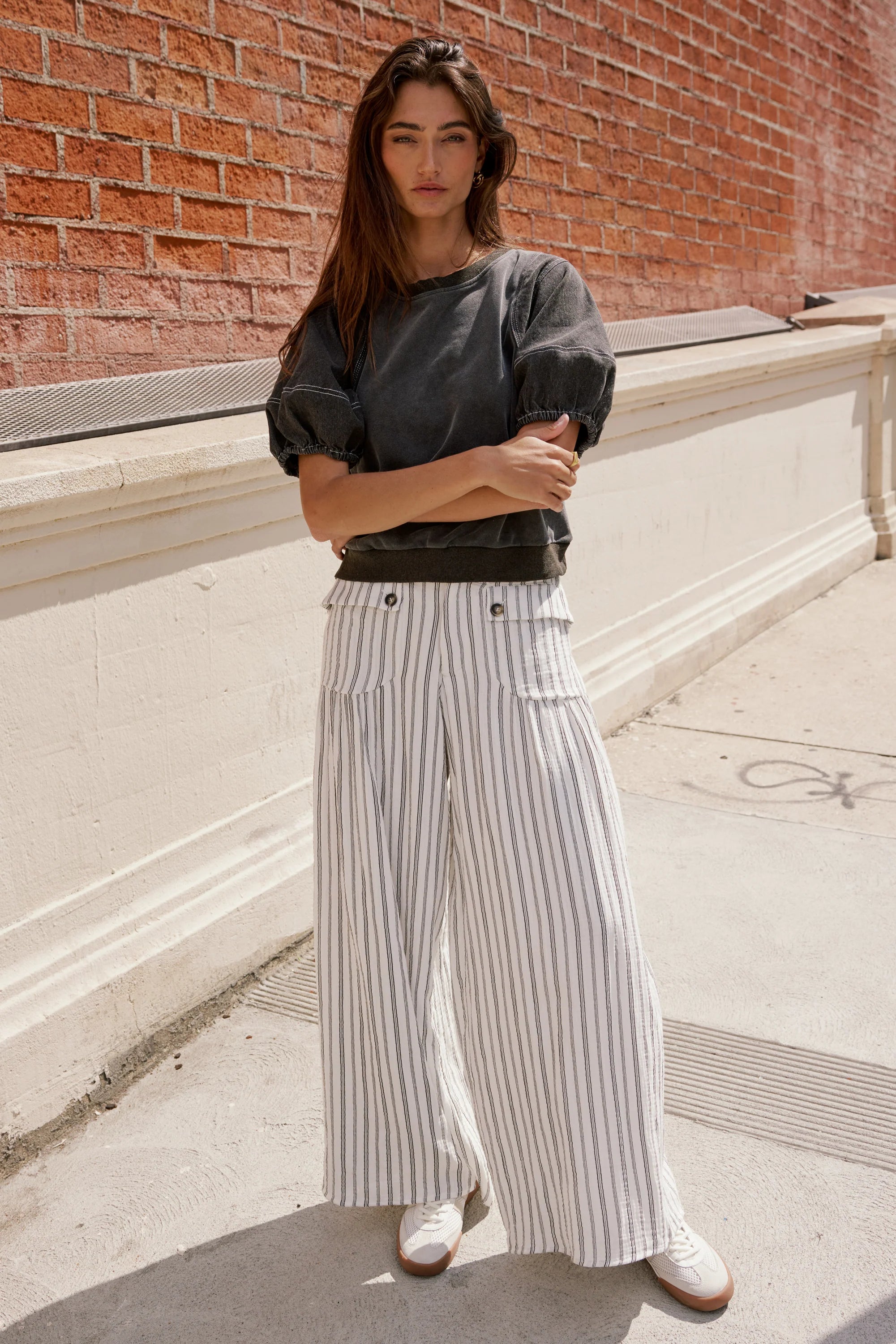 Rory Contrast Top in Black FINAL SALE