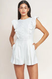 JUST FEELS RIGHT WHITE ROMPER