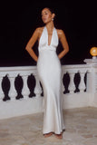 Sylvie Plunge V Neck Maxi Dress