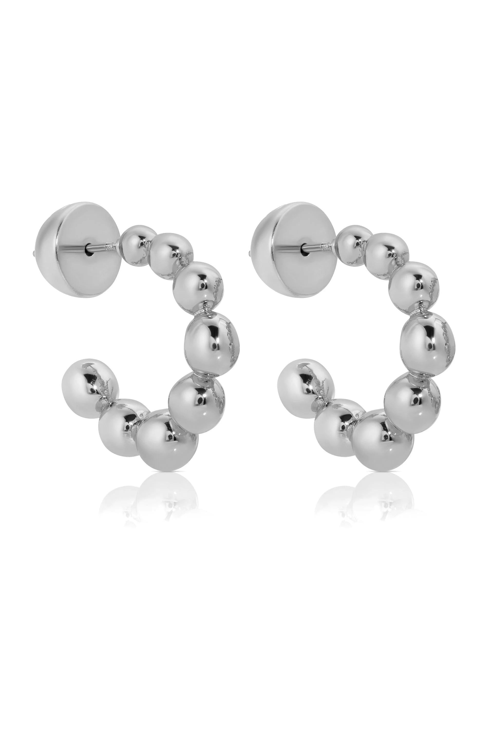 Bubble Huggie Hoop Earrings
