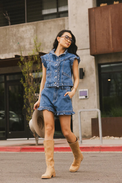 Sasha Ruffled Button Up FINAL SALE