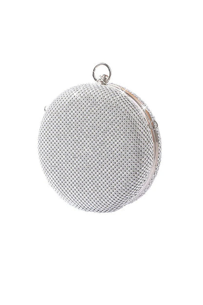 Silver Exquisite Round Party Handbag