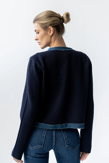 Topaz Contrast Cardigan FINAL SALE