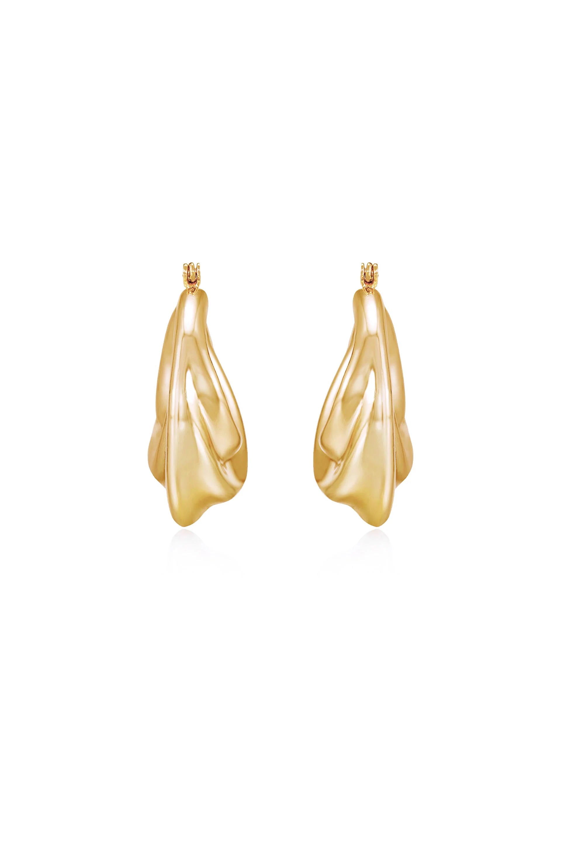 Crescent Swirl Hoop Earrings