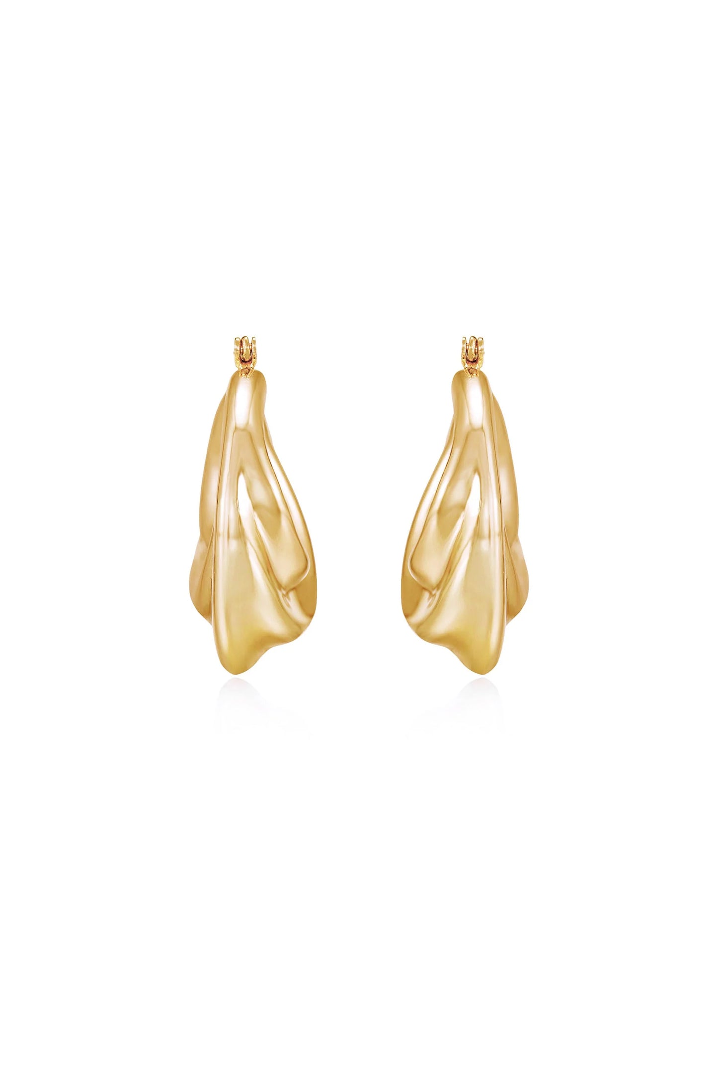 Crescent Swirl Hoop Earrings