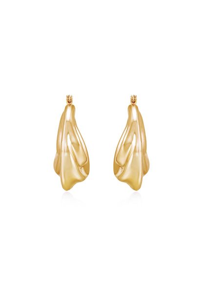 Crescent Swirl Hoop Earrings