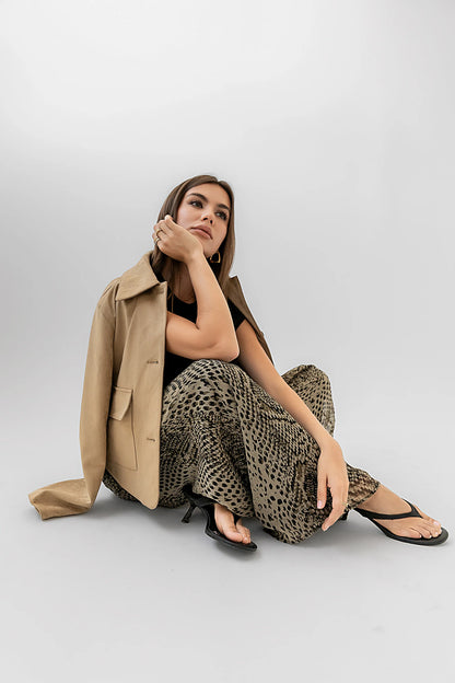 Aden Suede Jacket in Khaki FINAL SALE