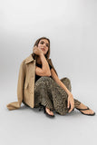 Aden Suede Jacket in Khaki FINAL SALE