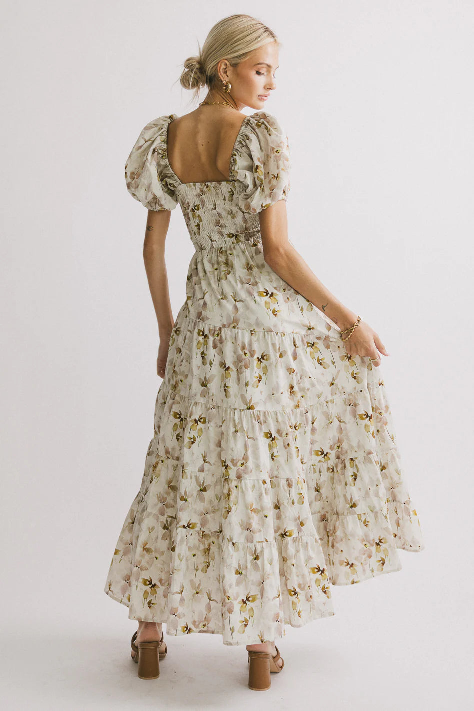 Robbie Floral Midi Dress in Mauve FINAL SALE