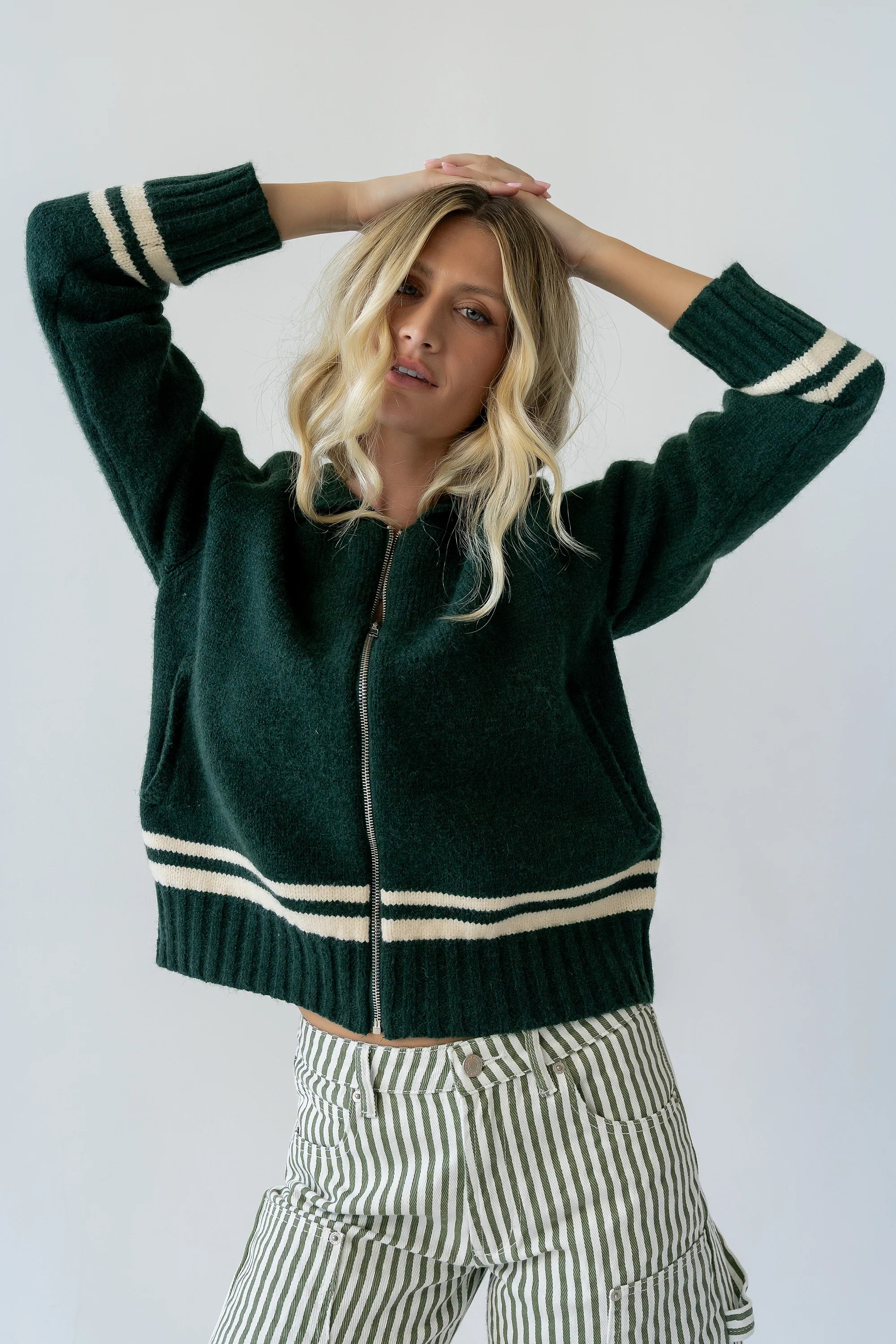 Polly Knit Jacket in Green
