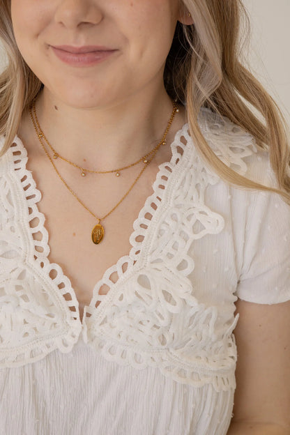 Adaline Crystal Charm Necklace