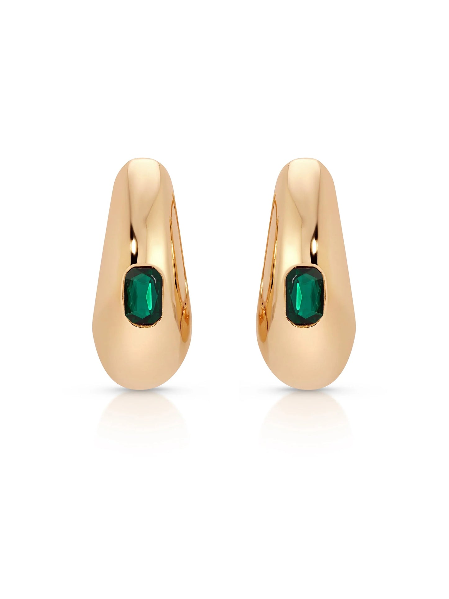 Deco Crystal Hoops