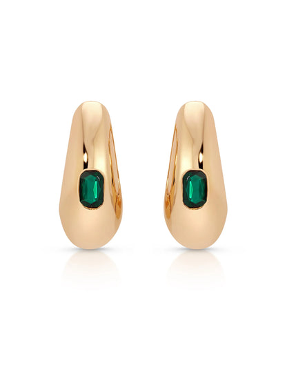 Deco Crystal Hoops