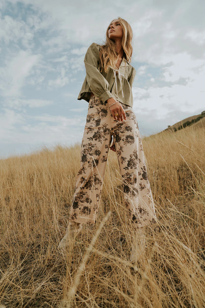 Iris Floral Wide Leg Pants FINAL SALE