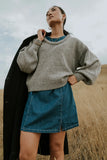 Fern Relaxed Sweater in Grey FINAL SALE