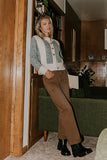 Amber Wide Leg Jeans in Brown FINAL SALE