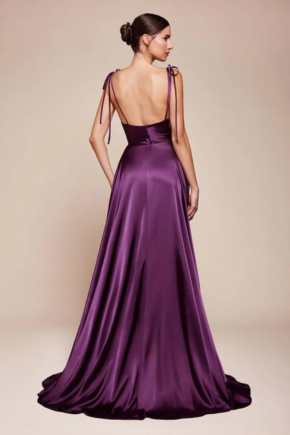 LOTTIE GOWN SATIN A LINE DRESS