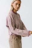 Miriam Striped Cardigan in Purple