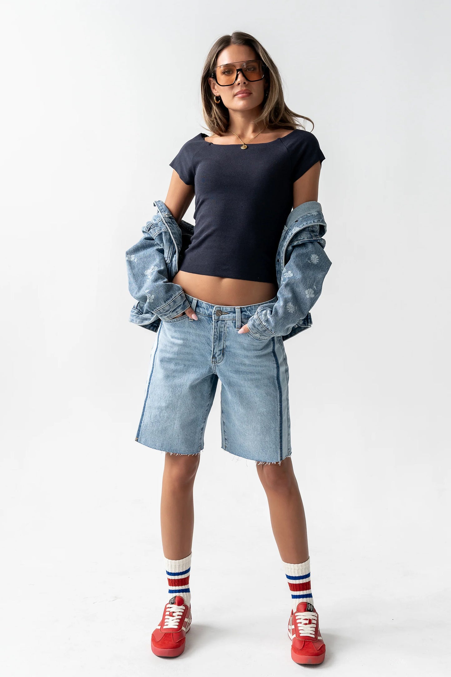 Dylan Two Toned Bermuda Shorts