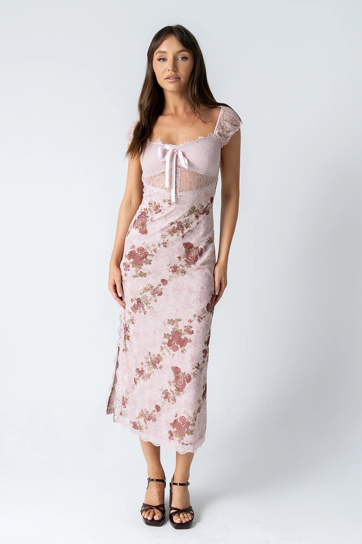 Nancie Floral Mesh Maxi Dress