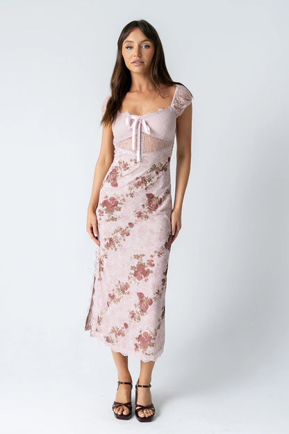 Nancie Floral Mesh Maxi Dress