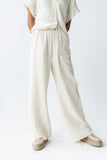 Belen Striped Wide Leg Pants in Taupe FINAL SALE