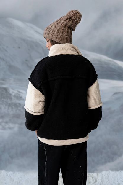 Maria Oversized Sherpa Jacket in Cream FINAL SALE