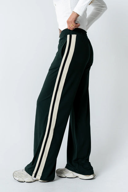 Avery Striped Pants in Green FINAL SALE