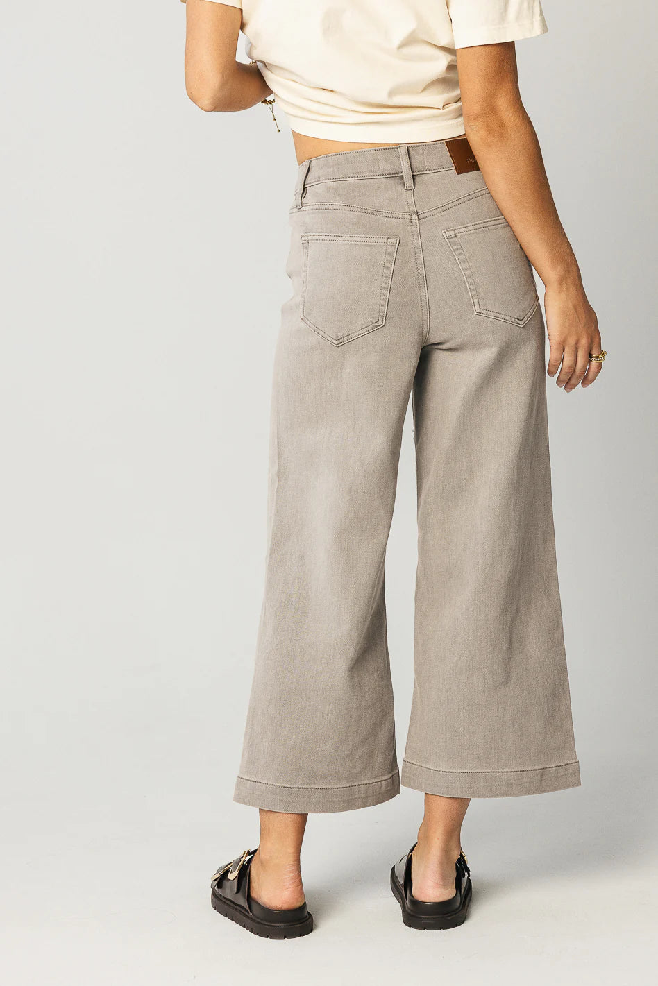 Oliver Extra Wide Leg Jeans in Gray FINAL SALE