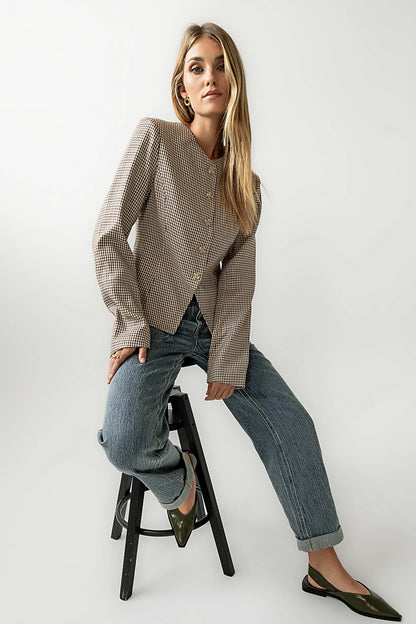 Talia Houndstooth Jacket