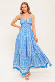 WILDFLOWER RHAPSODY MAXI DRESS BLUE
