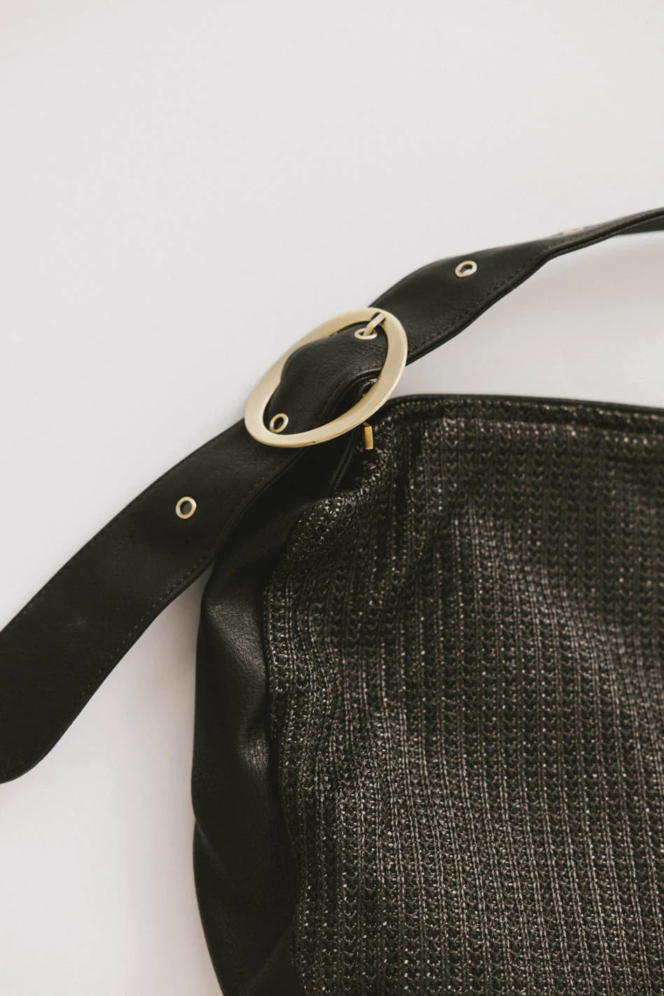 Toulouse Woven Tote in Black FINAL SALE