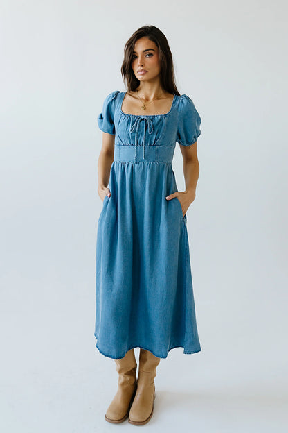 Candice Denim Midi Dress FINAL SALE