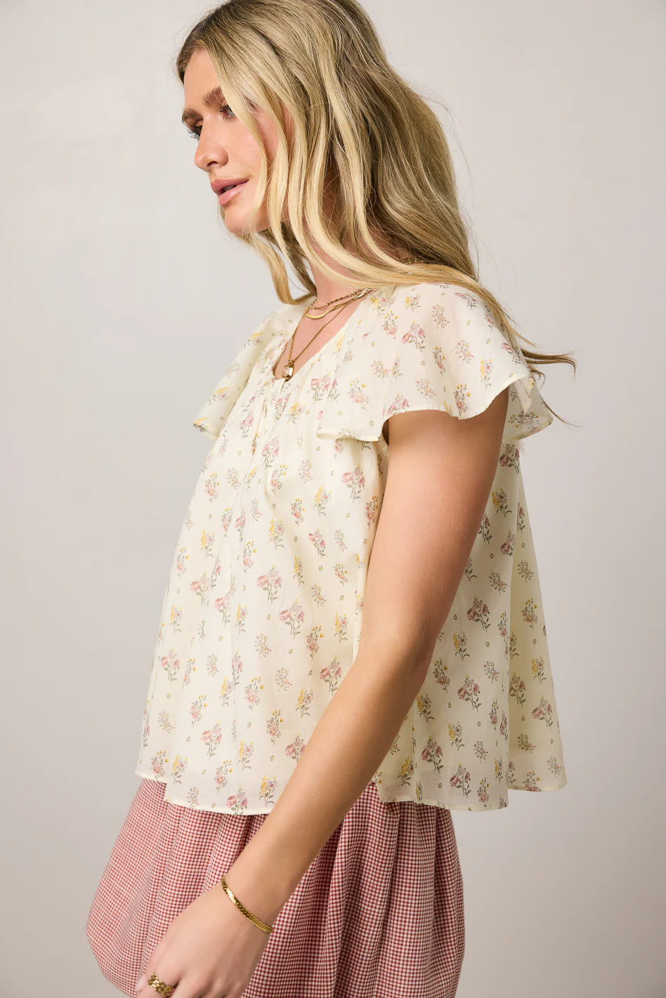 Terry Floral Blouse FINAL SALE