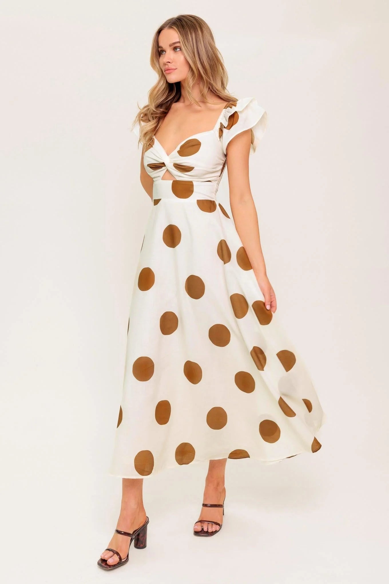 MOJITO MOOD POLKA DOT MIDI DRESS