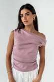 Susanna Asymmetrical Top in Mauve