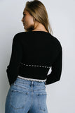 Irene Ribbed Sweater in Black FINAL SALE