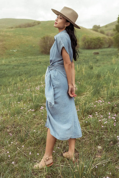 Opal Pleated Midi Dress