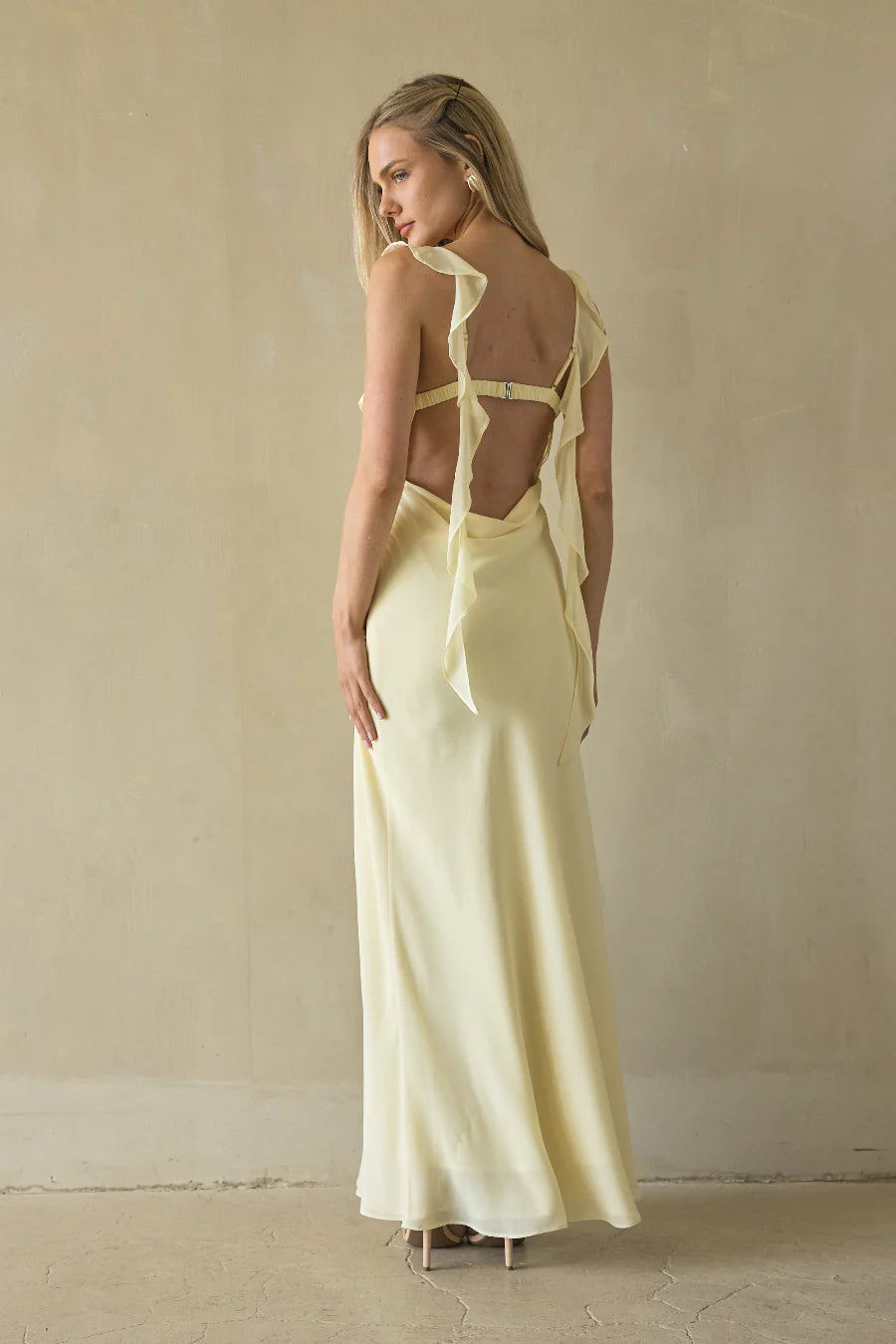 Sarila Ruffle Strap Maxi Dress