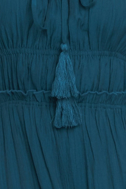OCEAN BREEZE TEAL MAXI DRESS