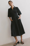 Belen Midi Dress in Dark Teal FINAL SALE