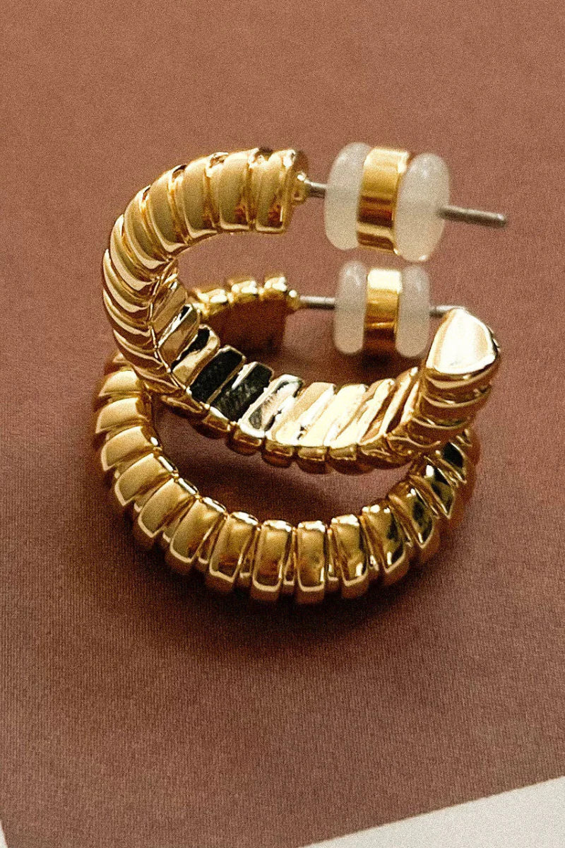 LUV AJ Snake Chain Hoops