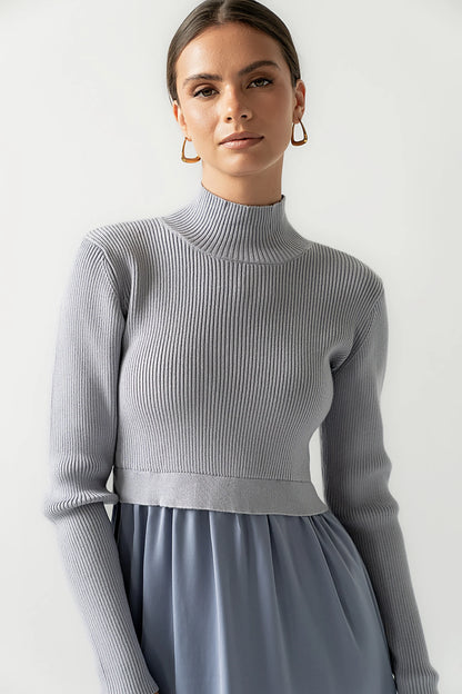Zeda Midi Dress in Blue FINAL SALE