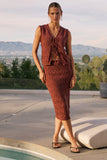 Joana Knit Vest in Marsala