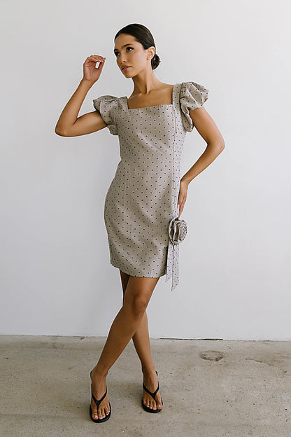 Joana Mini Dress in Taupe FINAL SALE