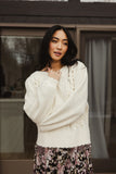Dakota Cable Knit Sweater in Ivory FINAL SALE