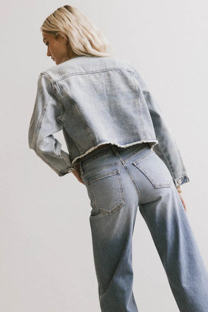 Marlowe Cropped Denim Jacket FINAL SALE