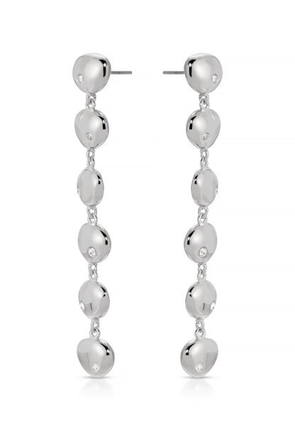 Polished Pebble Linear Dangle Earrings