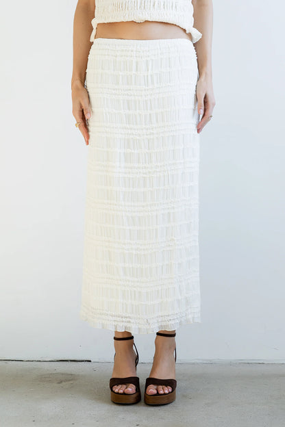 Marcus Chiffon Maxi Skirt in Cream